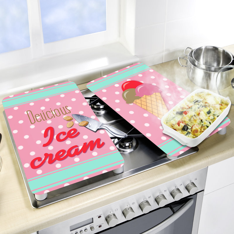 Wenko Ice Cream 2 Piece Hob Cover Plate Set Wayfair.co.uk